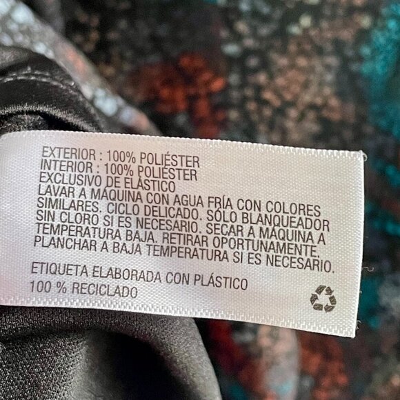 Ava & Viv Black Multi Floral Chiffon Bishop Sleeve Lined Pullover Blouse Size 3X - Picture 14 of 15